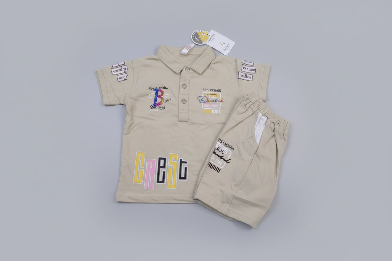 Boys Premium Polo T-Shirt & Pant Set – Casual Summer Outfit 313