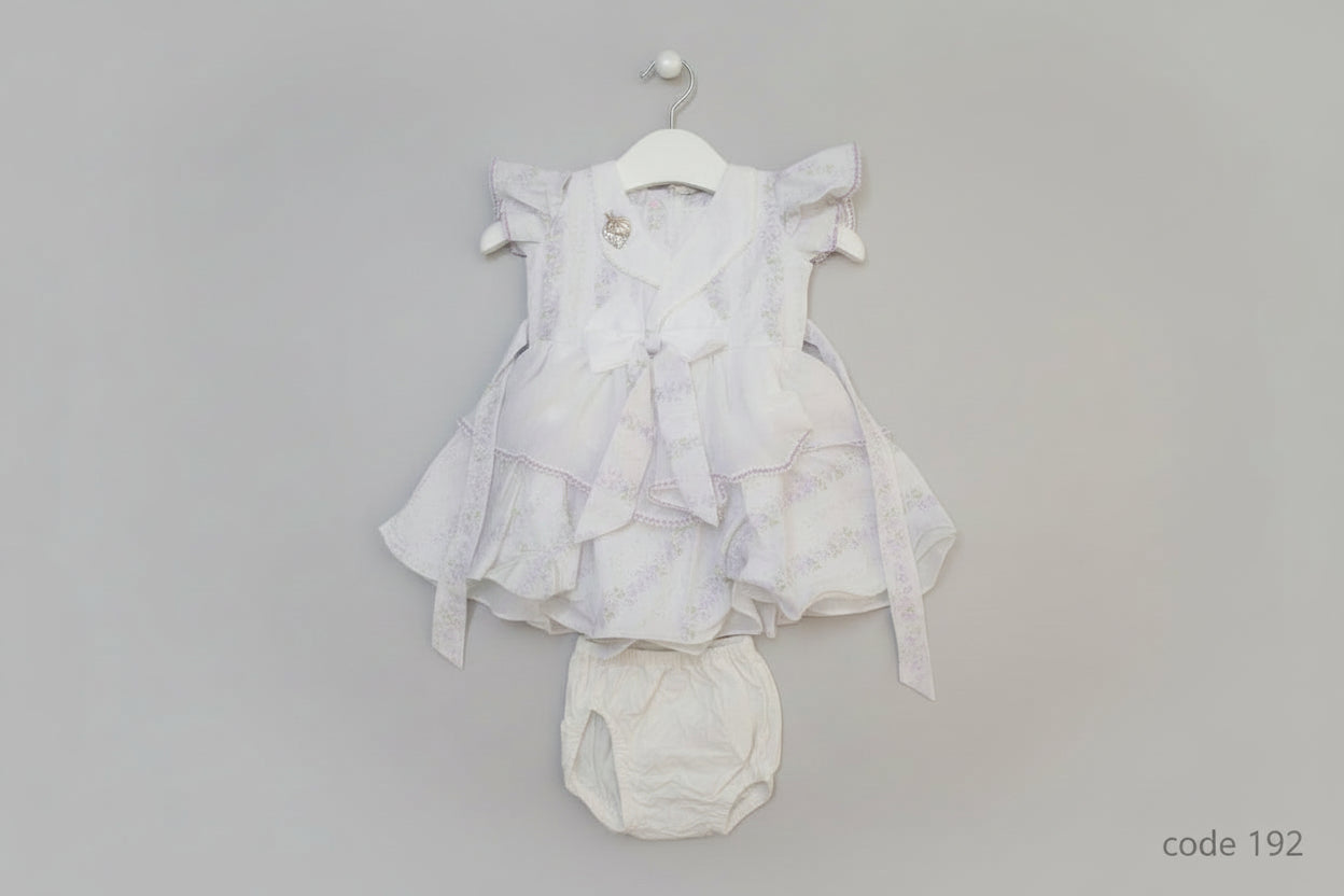 Girls Floral Dress with Bow & Inner Brief 192