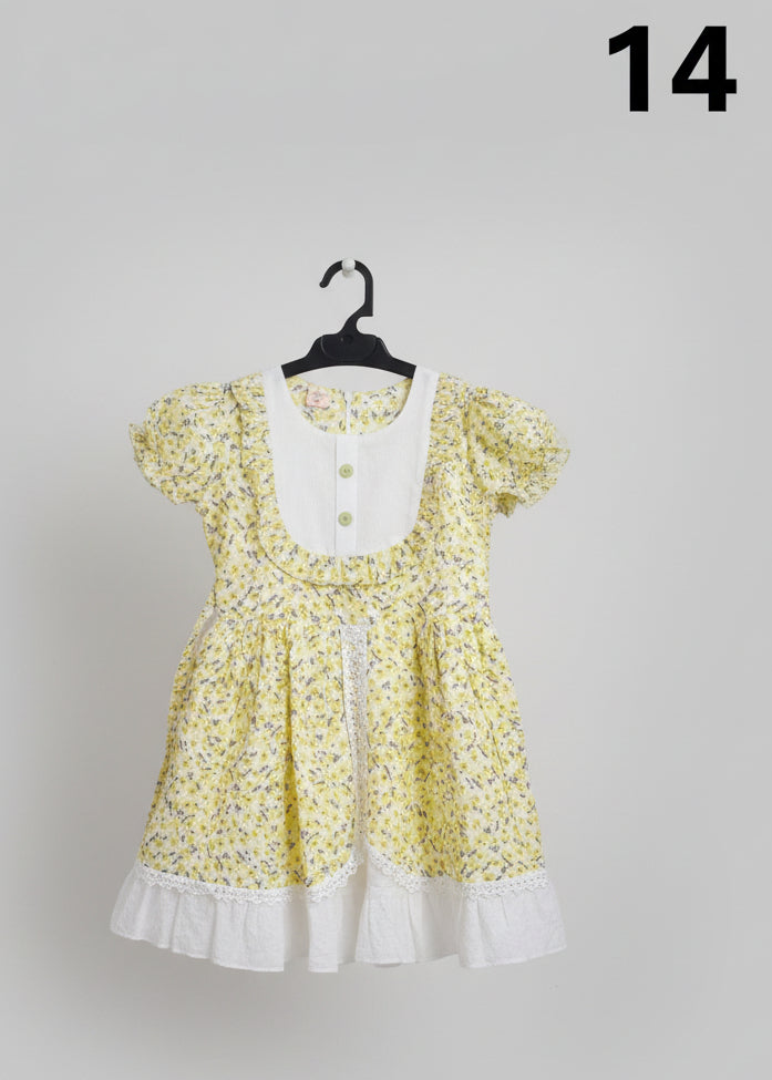 Girls Floral Layered Summer Dress with Lace Detail 14