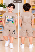 Boys Scooter Adventure Graphic T-Shirt & Cargo Shorts Set – BO255