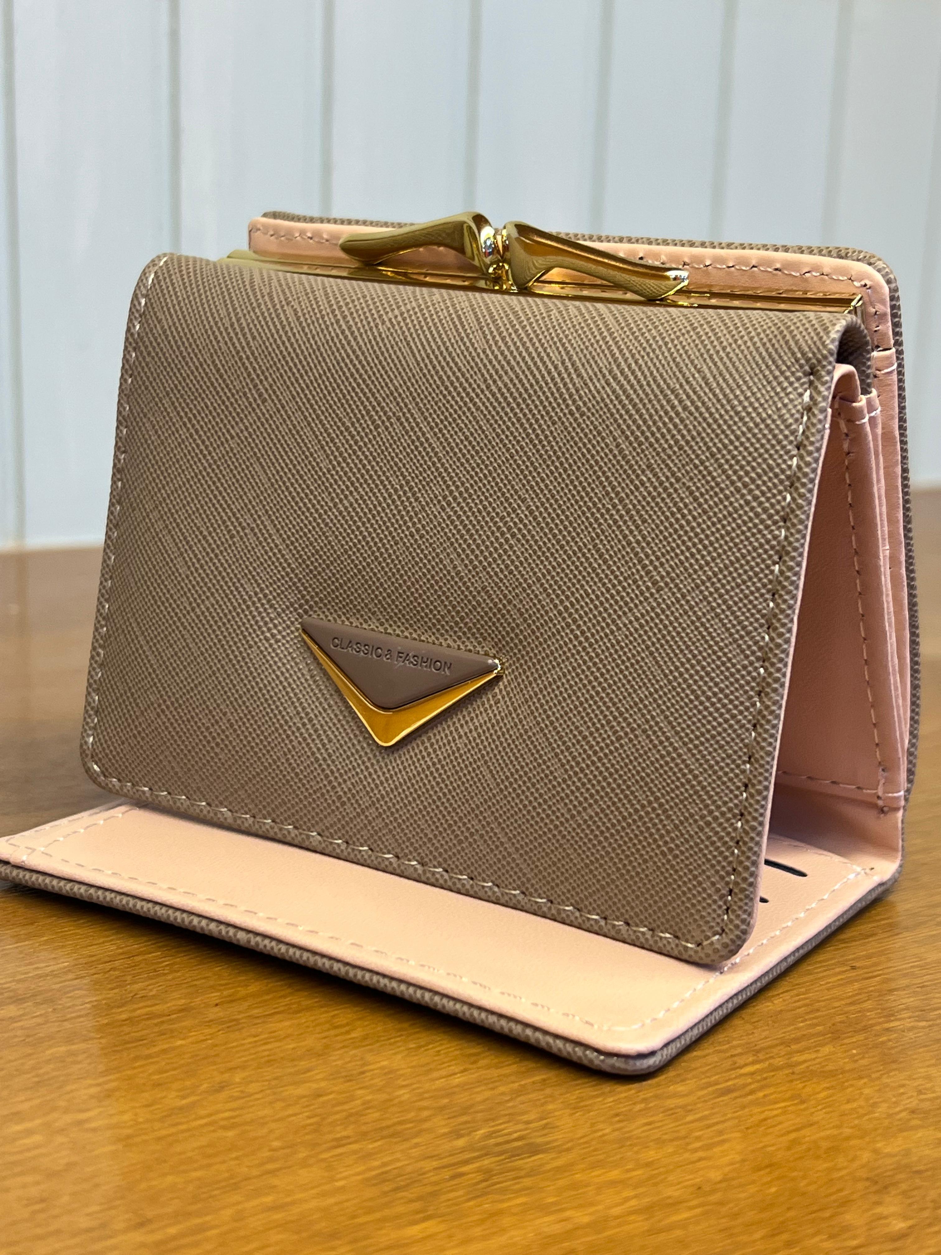 Classic Fashion Tri-Fold Mini Wallet for Women