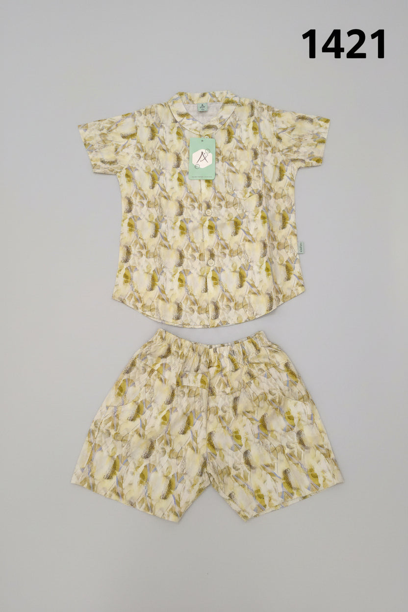Boys Premium Printed Shirt & Shorts Set-C53