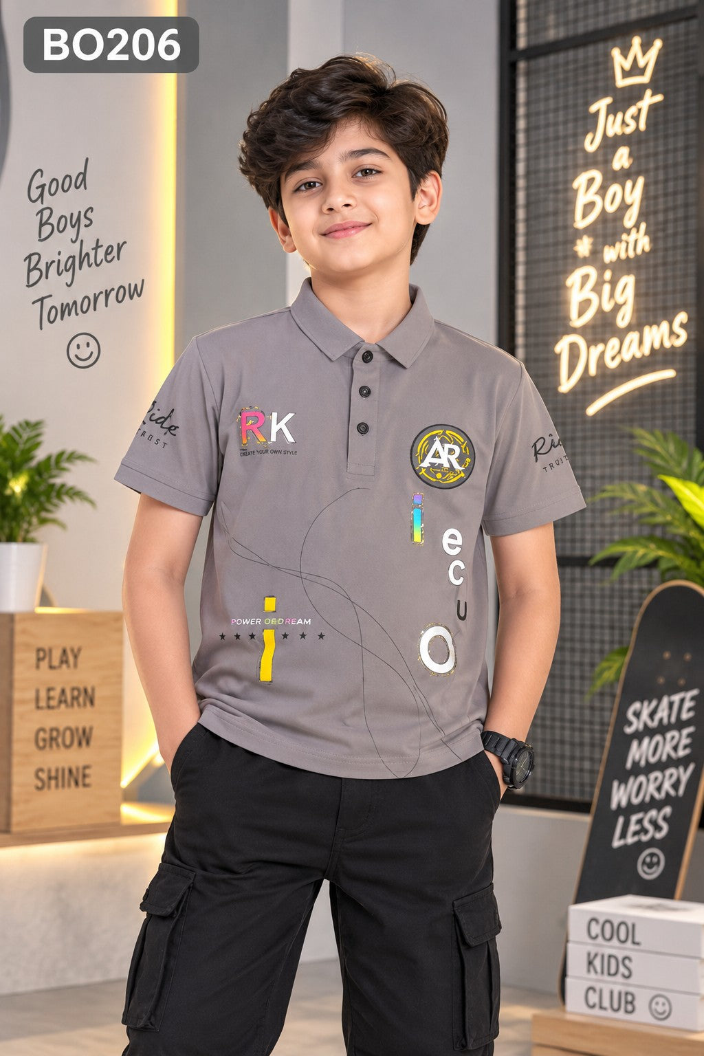Boys Premium Graphic Polo T-Shirt Collection-BO206