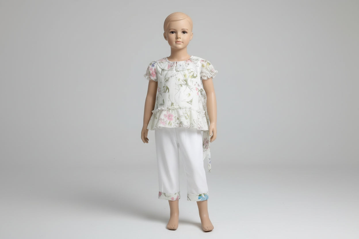 Girls Printed Top & Pant Set A81