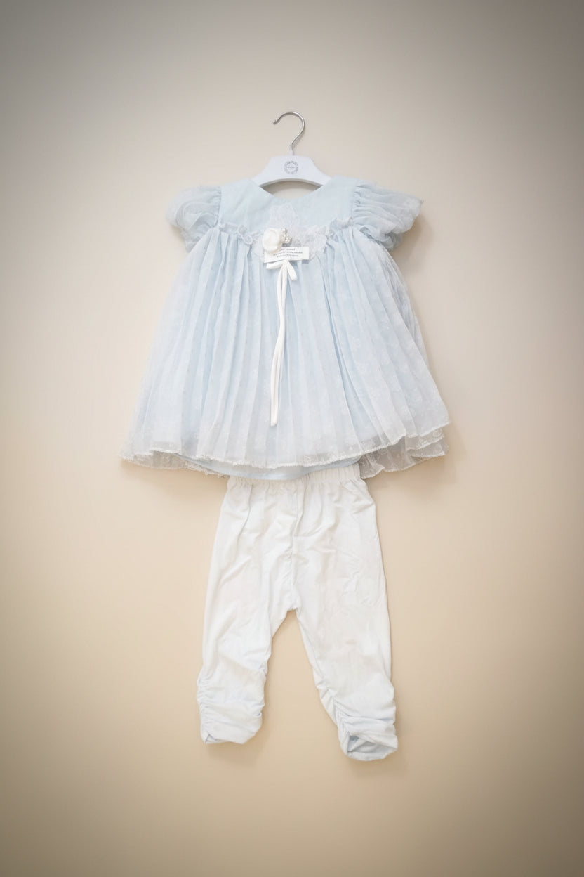 Baby Girls Lace Party Dress with Matching Bloomers – Handmade Floral Tulle Outfit.203