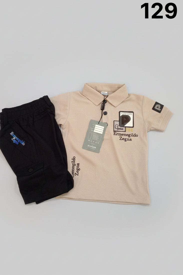 Boys Premium Polo T-Shirt & Pant Co-Ord Set 244