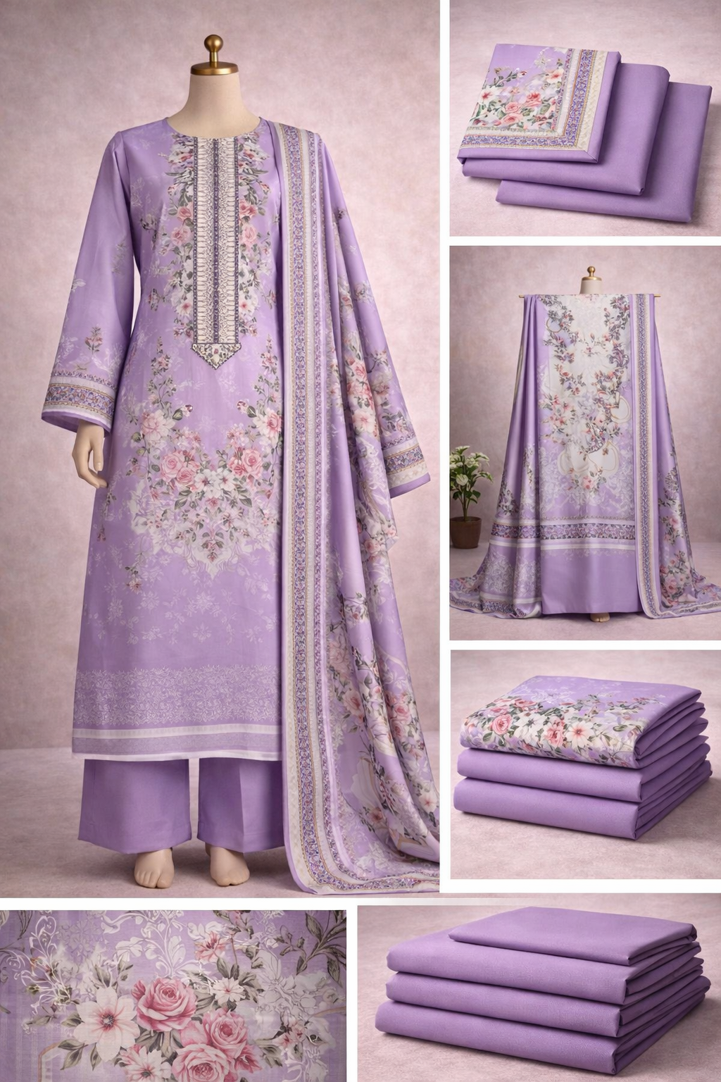 Premium Digital Printed Three Piece Lawn Suit 1156