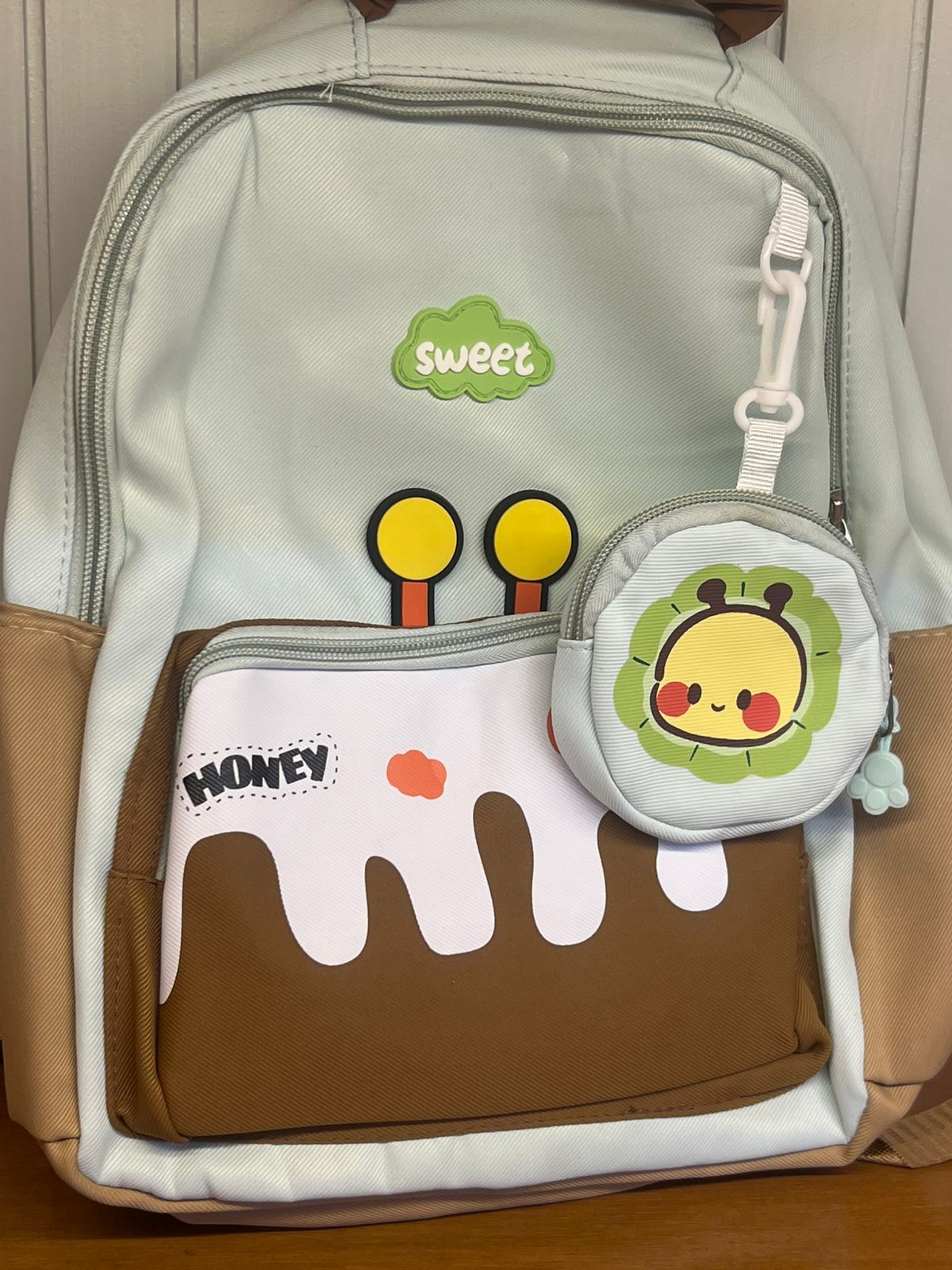 Sweet Honey Bee Kids Backpack with Mini Pouch