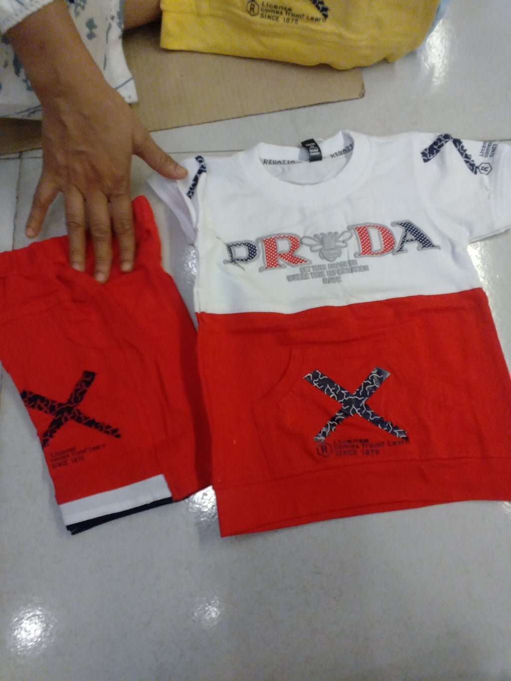 Kids PRDA Style Colorblock T-Shirt & Shorts Set 347