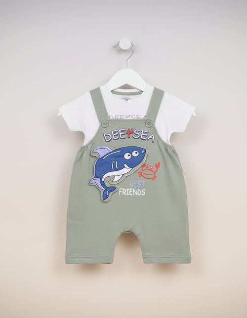 Boys Dungaree Romper Set 0131