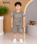 Premium Boys Urban Vibe Graphic T-Shirt & Shorts Set-BO155