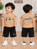 Boys Creative Graphic T-Shirt & Smart Shorts Set – BO188