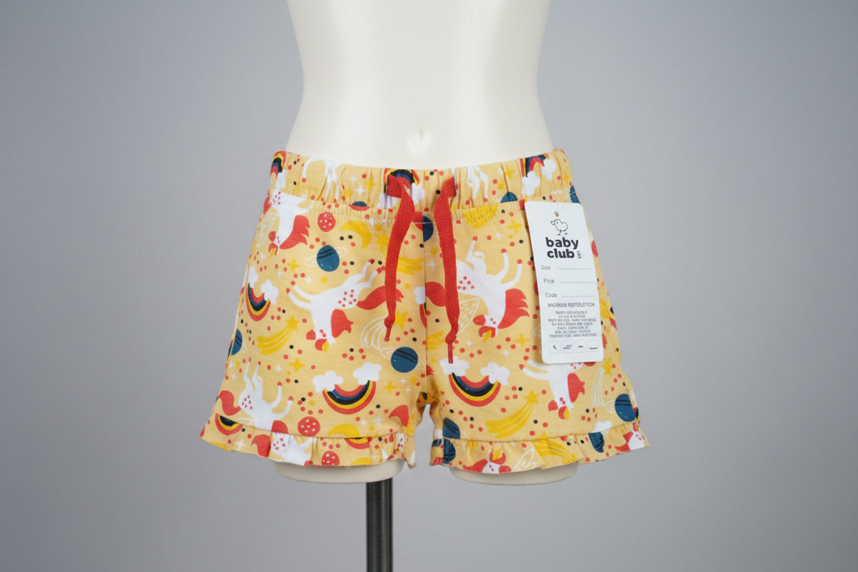Girls Rainbow Print Cotton Shorts 1603