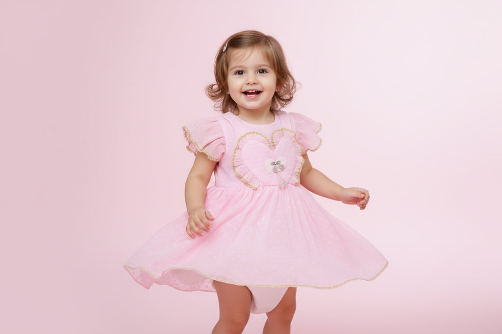 Baby Girls Net Frock Set with Bloomers 201