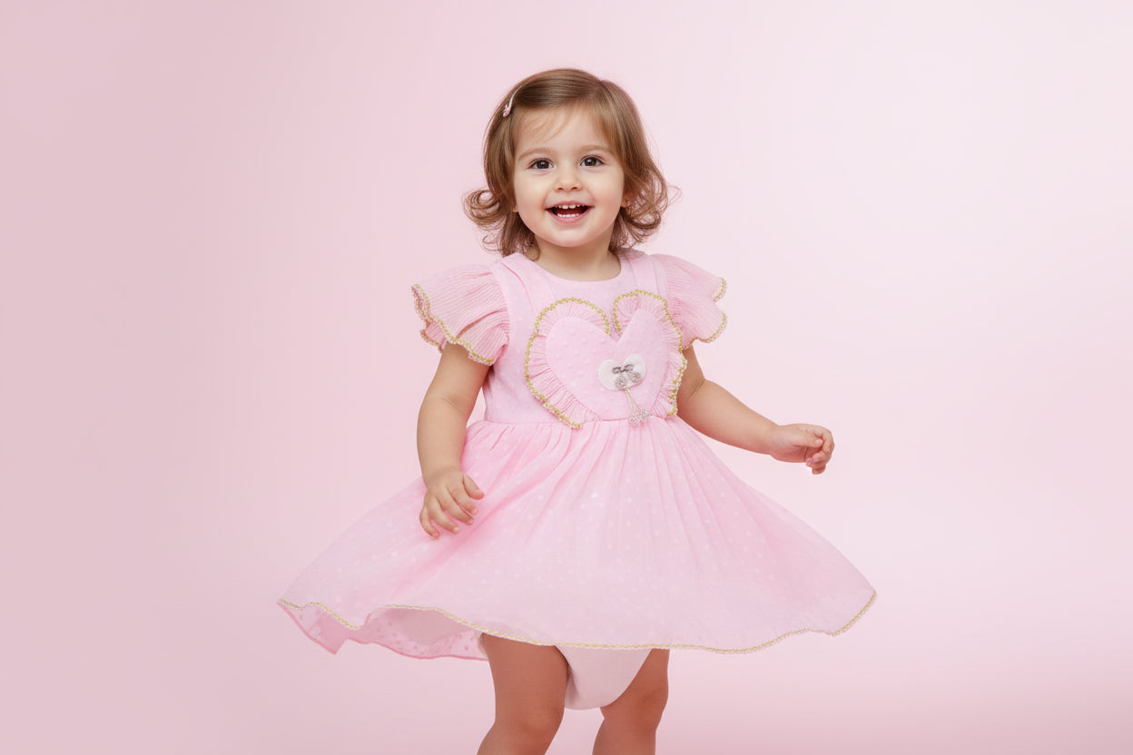 Baby Girls Net Frock Set with Bloomers 201