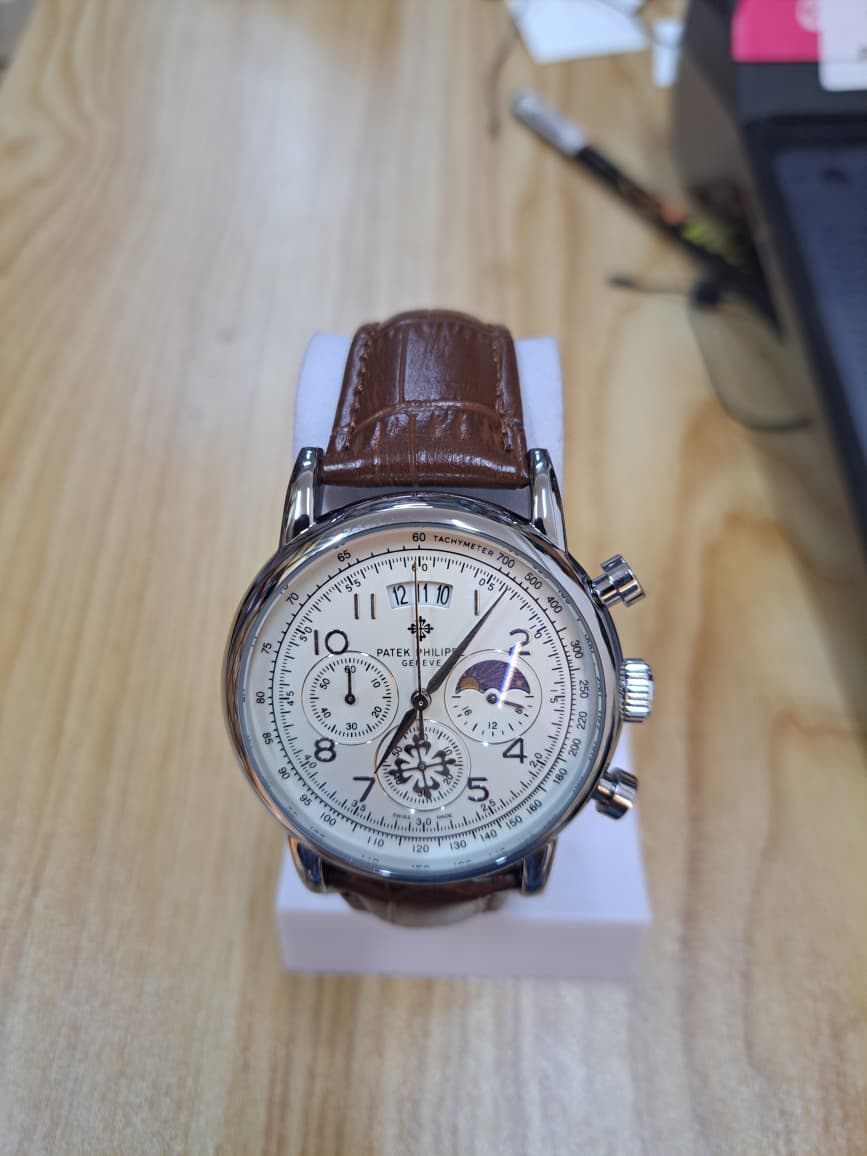 PP98 Multifunction Leather Strap Watch