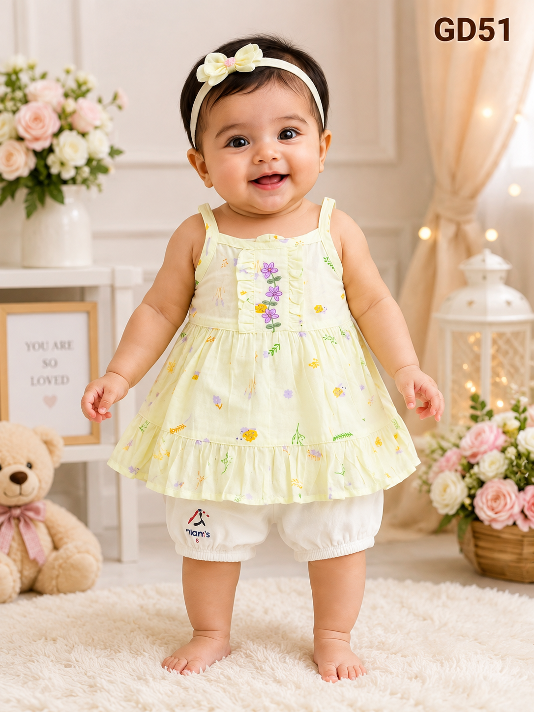 Blooming Breeze Baby Girls Floral Tunic & Bloomer Set-GD51