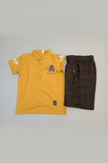 Boys Graphic Polo T-Shirt & Check Cargo Shorts 311