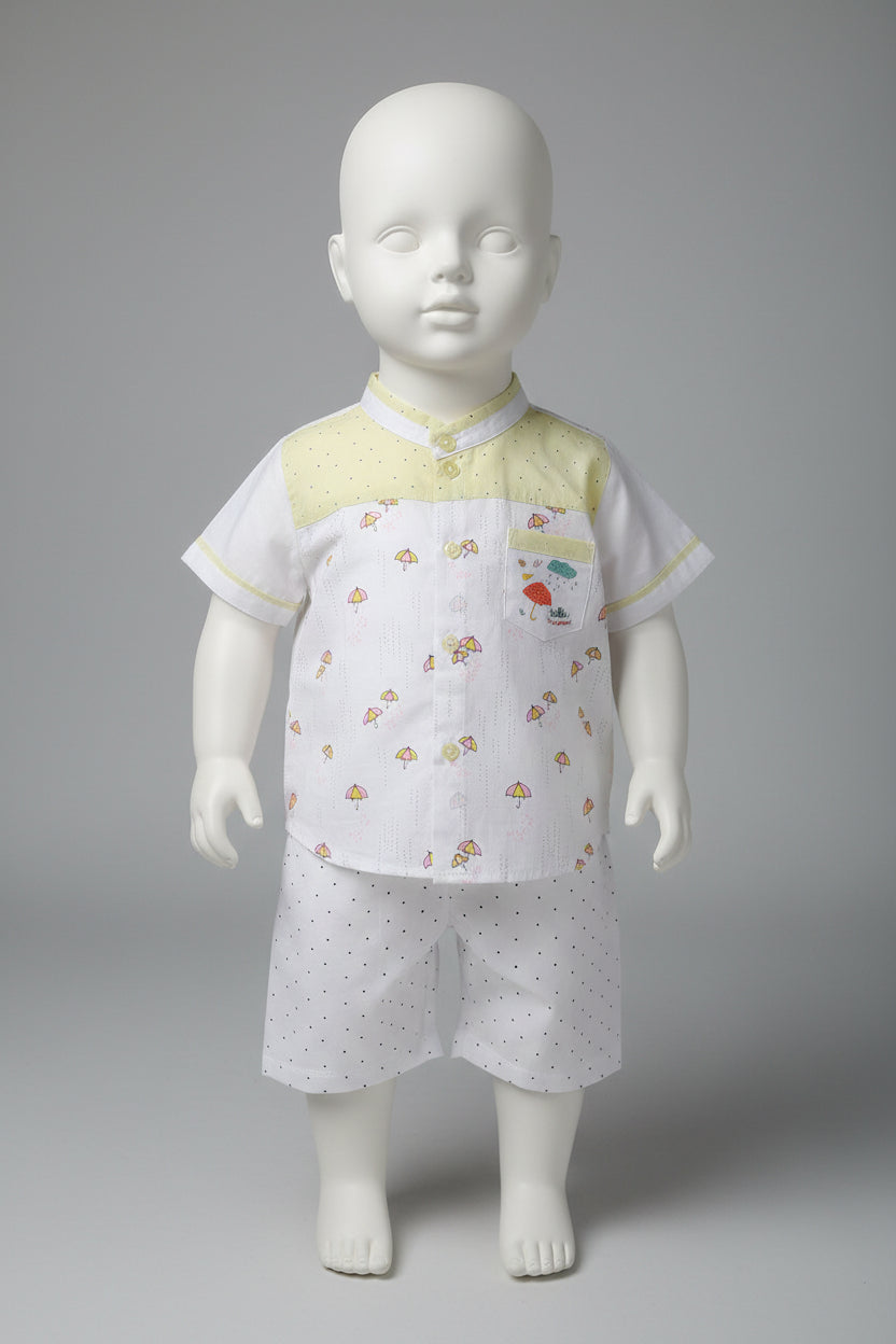 Baby Boys Summer Umbrella Print Shirt & Shorts Set 141