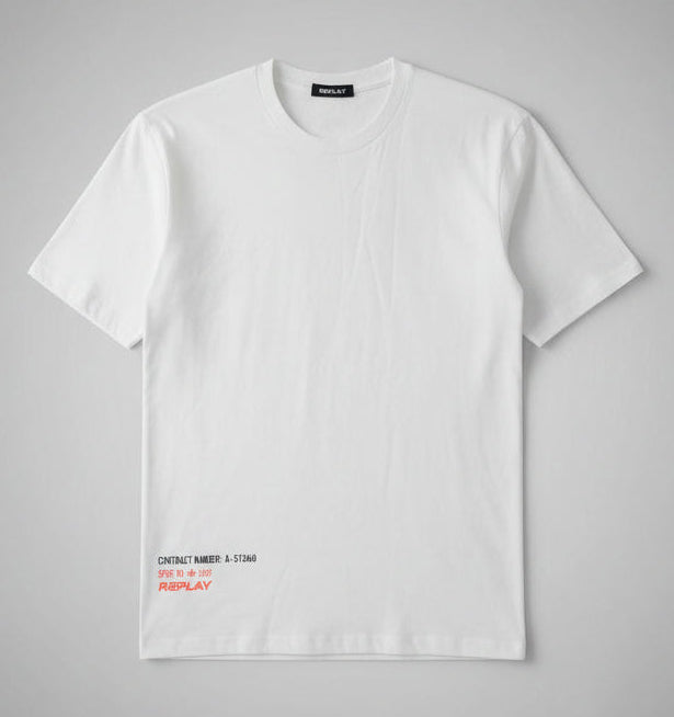 Mens Premium White T-SHIRT 013
