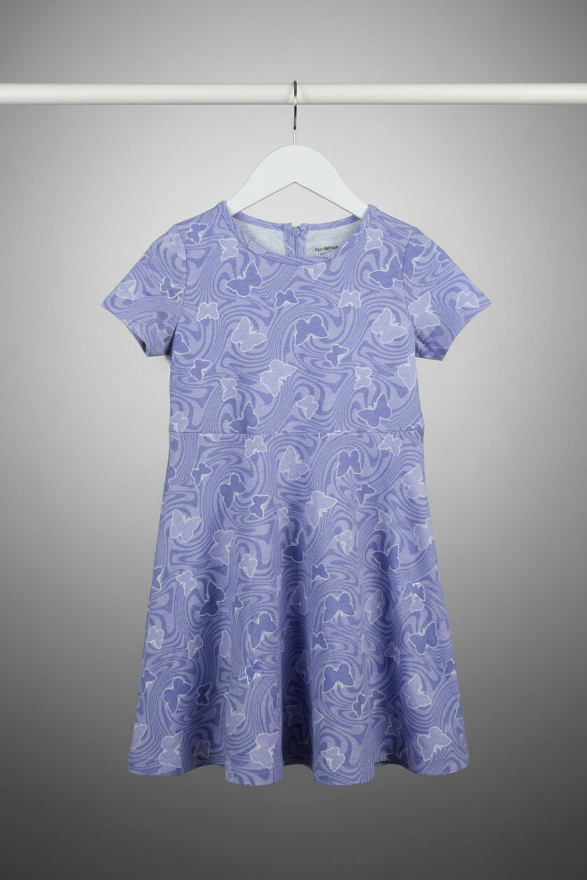 Girls Bird & Floral Printed Dress 3339