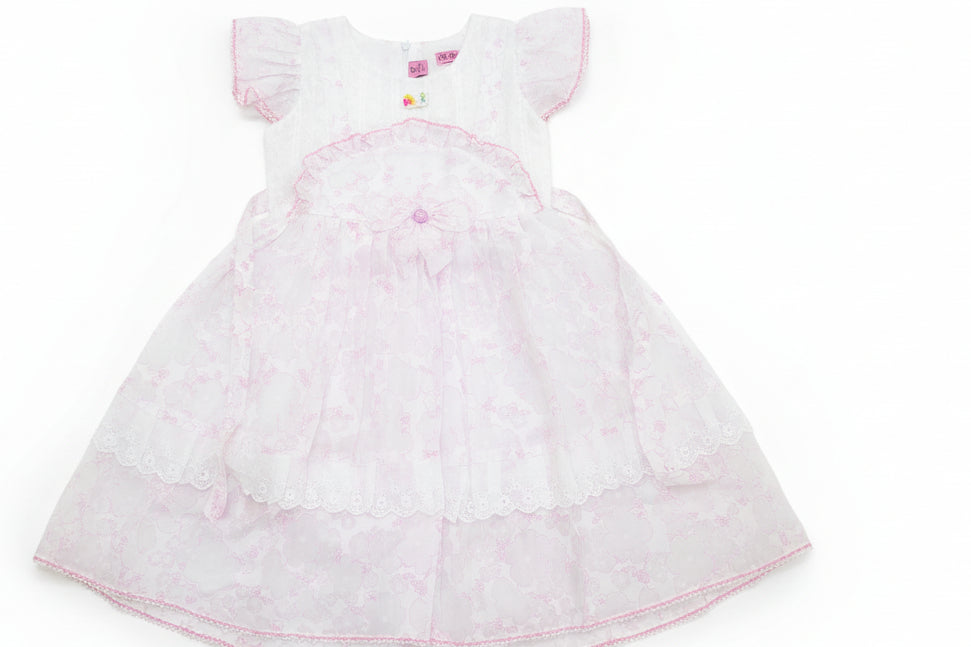 Girls Floral Layered Party Dress A71