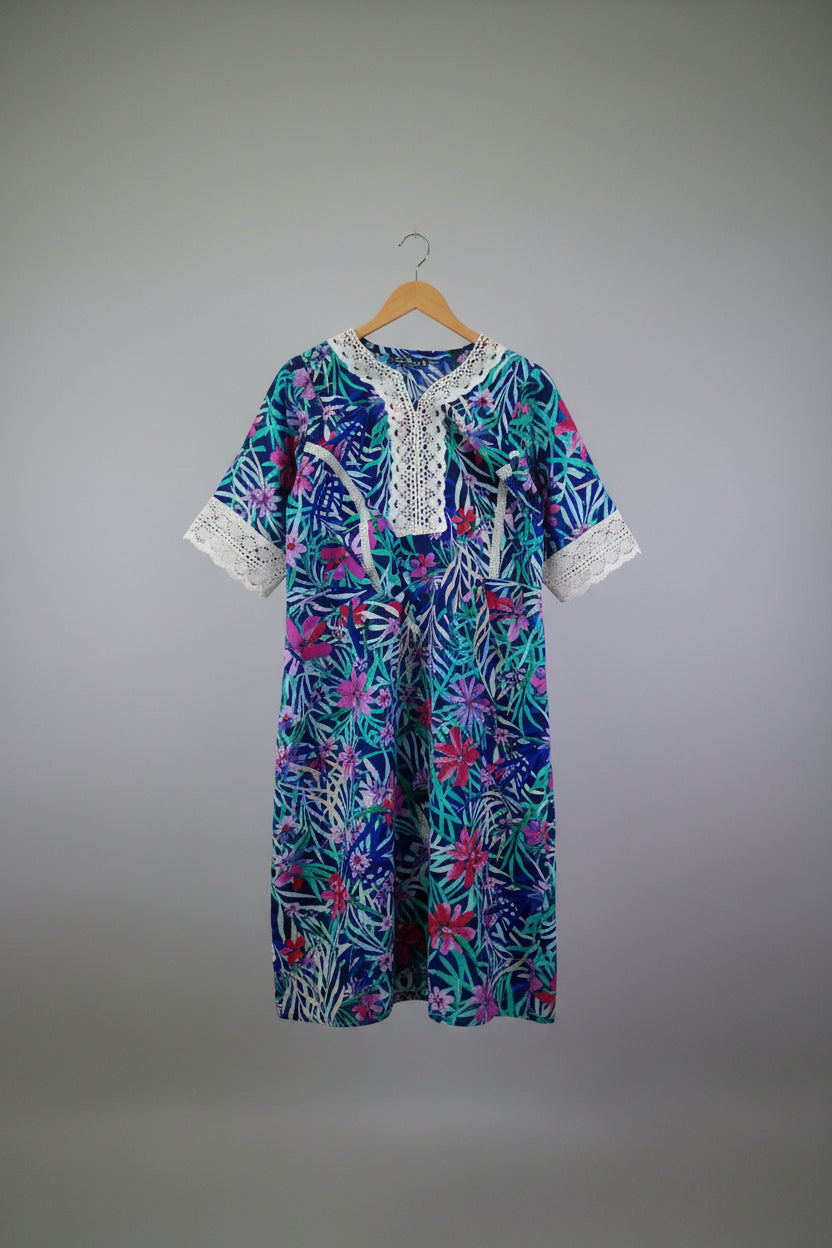 Girls Floral Ruffle Sleeve Party Dress 948