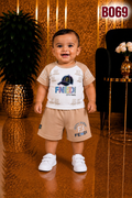 Boys Premium Print T-Shirt & Shorts Set-BO69