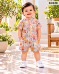 Boys Printed Shirt & Shorts Set- BO320
