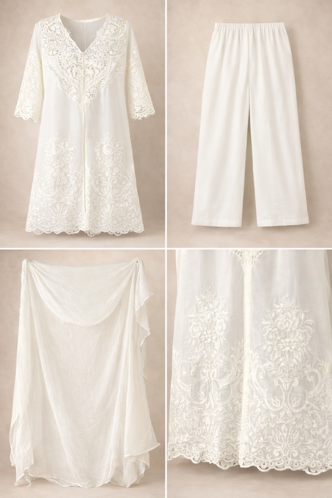 Luxury Moslin Cotton  Embroidered  C161