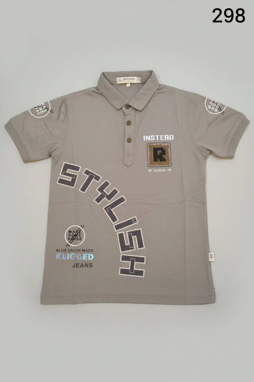 Boys Print Polo T-Shirt 298