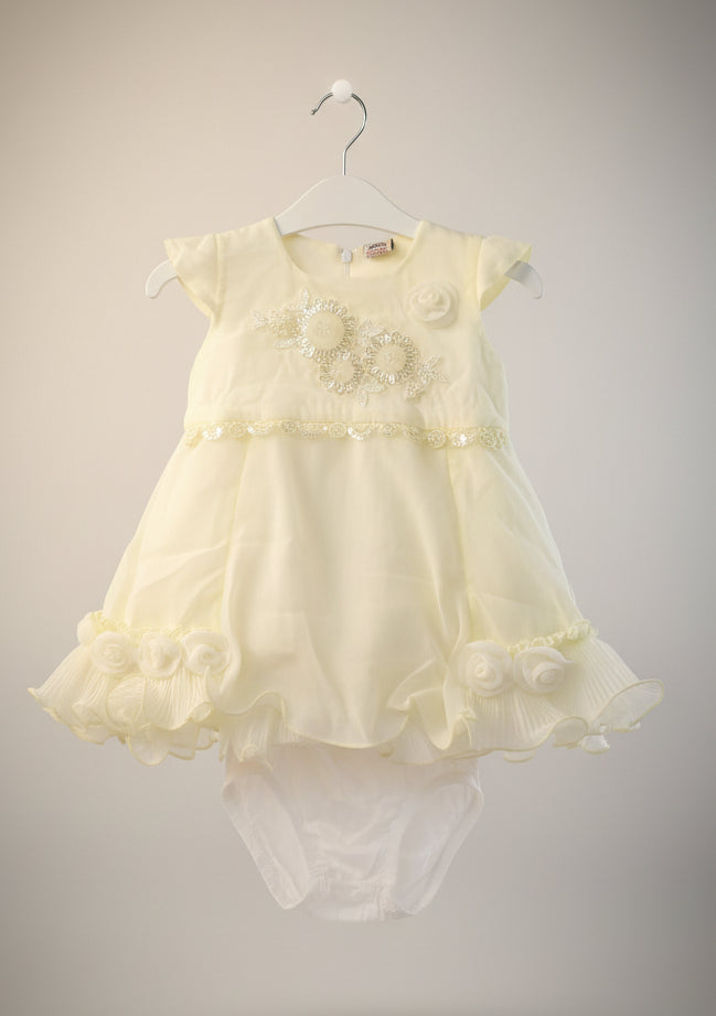 Girls Floral Party Dress Set with Bloomers 061